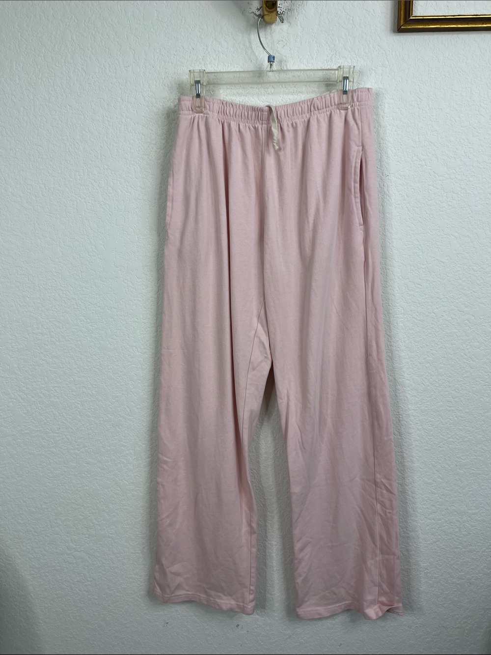 J Galt Brand Melville Wide Leg Cotton Baby Pink Drawstring Pants
